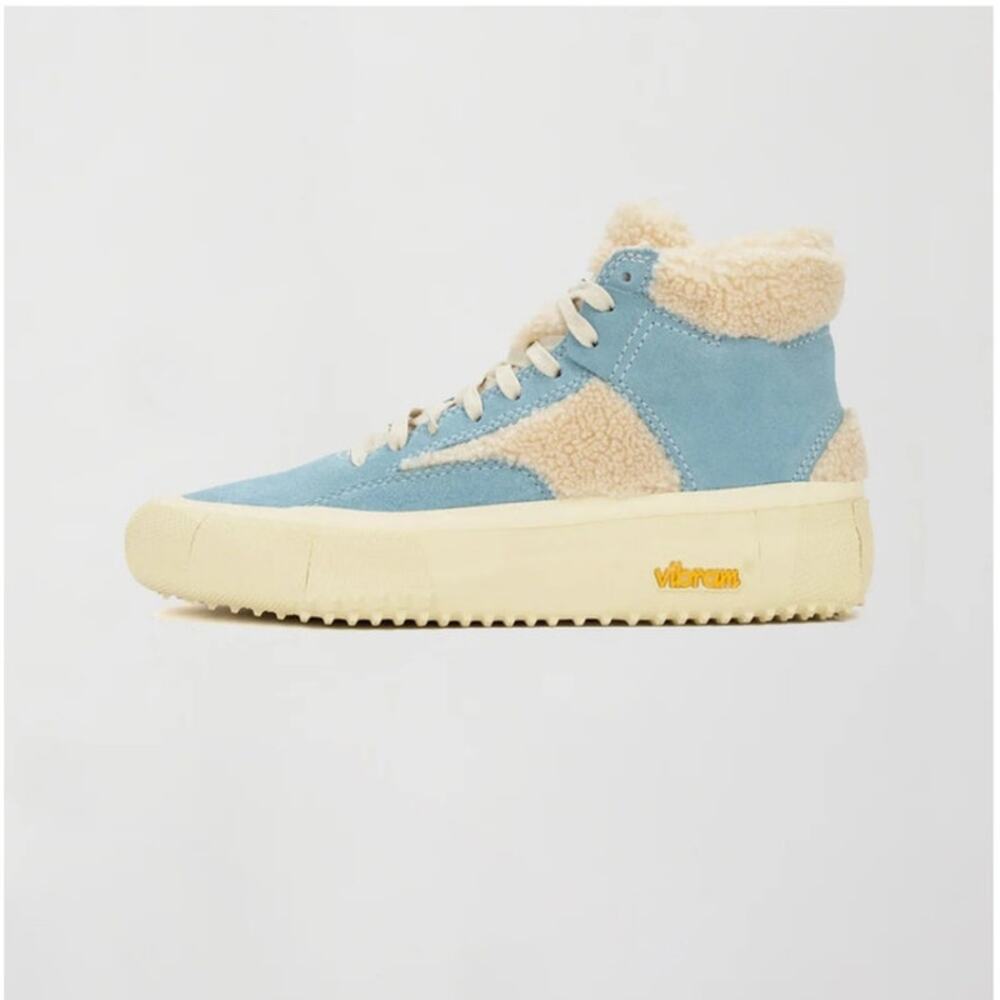 Brandblack Capo Faux Shearling Sneakers Chambray Size 9 Suede High Top Carbon38